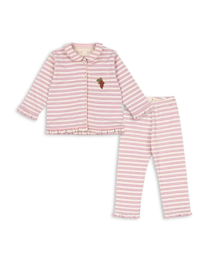 Konges Sløjd PIO FRILL SET GOTS Çocuk Pamuk Pijama Takımı
