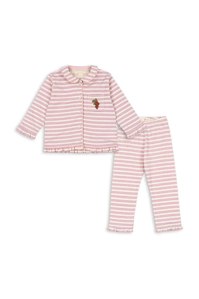 Konges Sløjd PIO FRILL SET GOTS Çocuk Pamuk Pijama Takımı