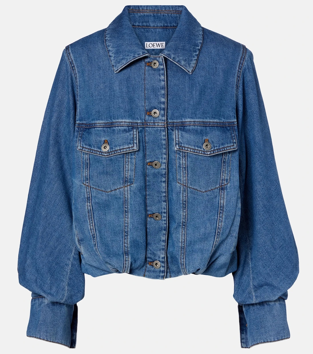 Loewe - Gathered denim jacket