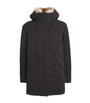 Yves Salomon Black Down-Coyote-Rabbit Parka Jacket (72cm)