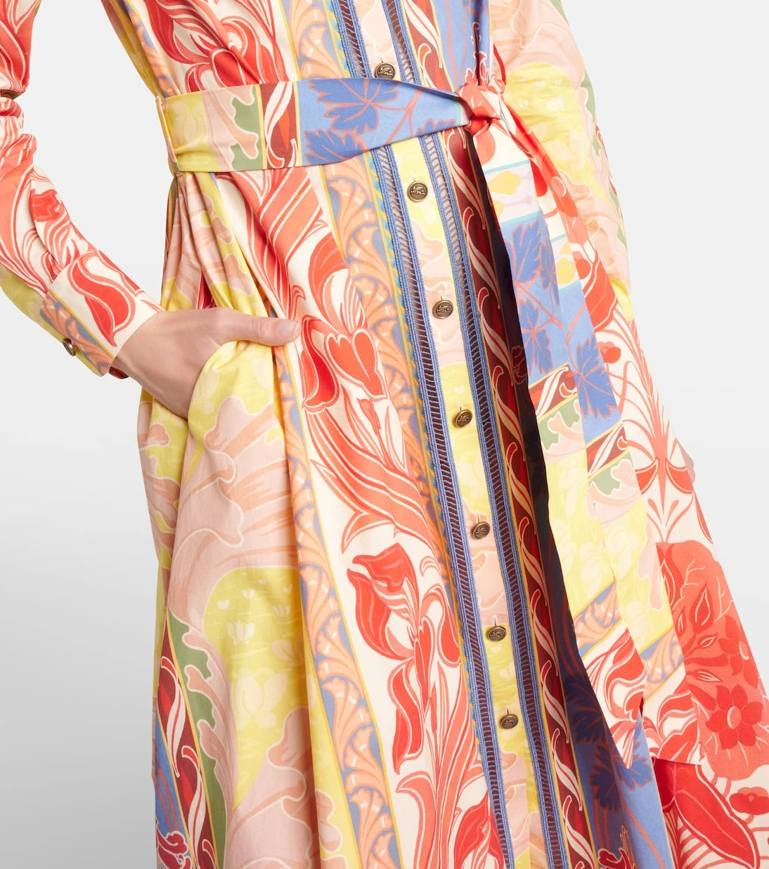 Etro - Printed cotton-blend shirt dress