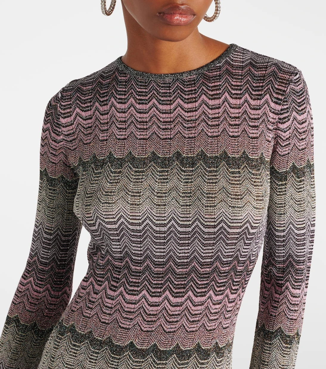 Missoni - فستان ماكسي لاميه مفتوح الظهر