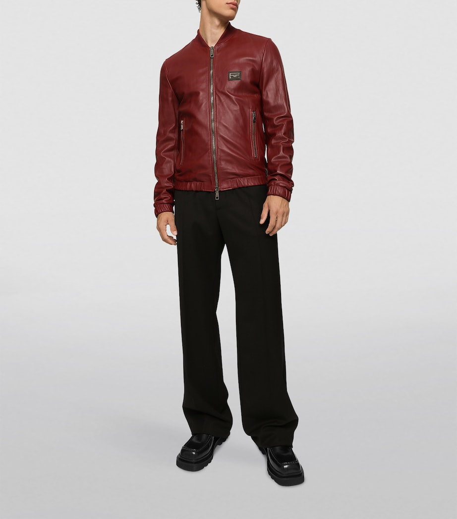 Dolce & Gabbana Multi Leather Bomber Jacket