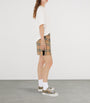 Burberry Beige Stretch-Cotton Check Shorts