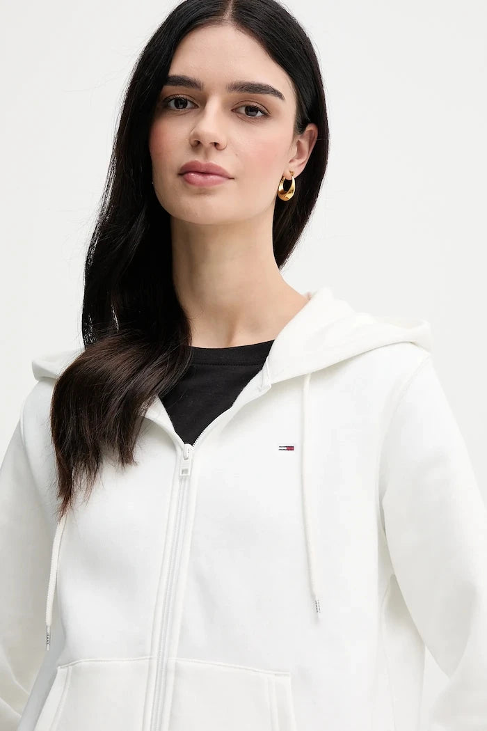 Tommy Jeans kadın fermuarlı pamuklu sweatshirt