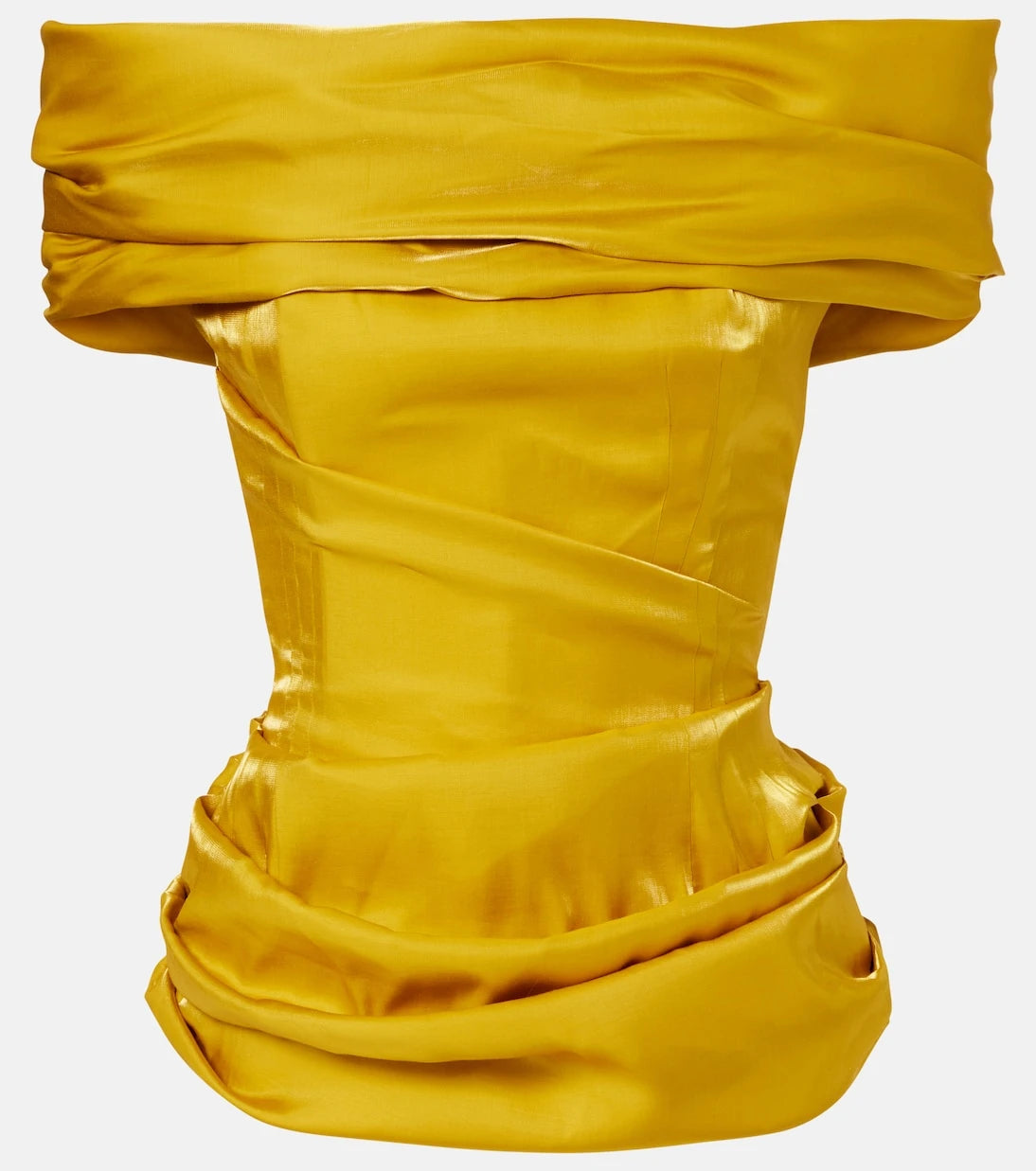 Magda Butrym - Draped off-shoulder satin top