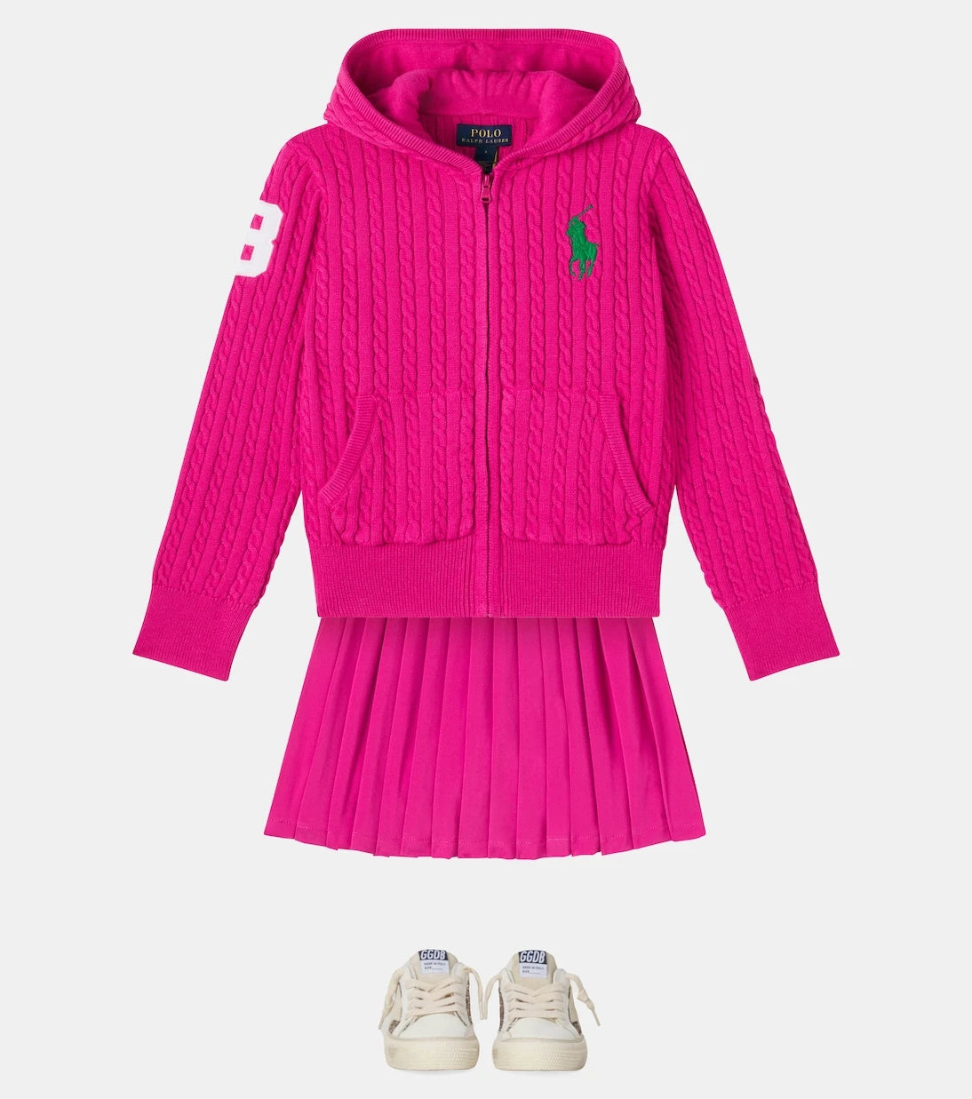 Golden Goose Kids - حذاء رياضي May جلد جليتر