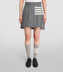 Thom Browne Grey Pleated Mini Skirt
