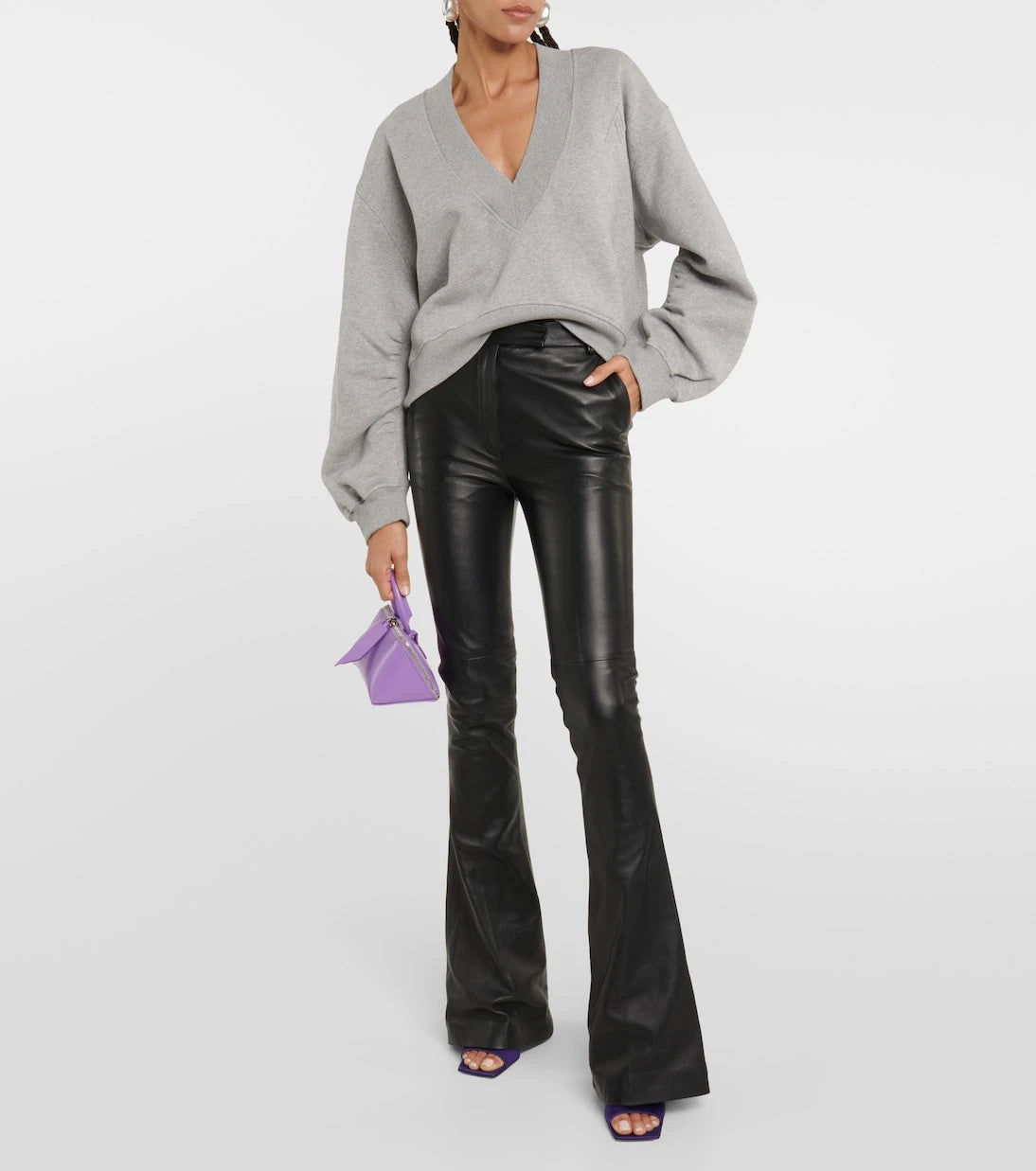 The Attico - Devon satin mules