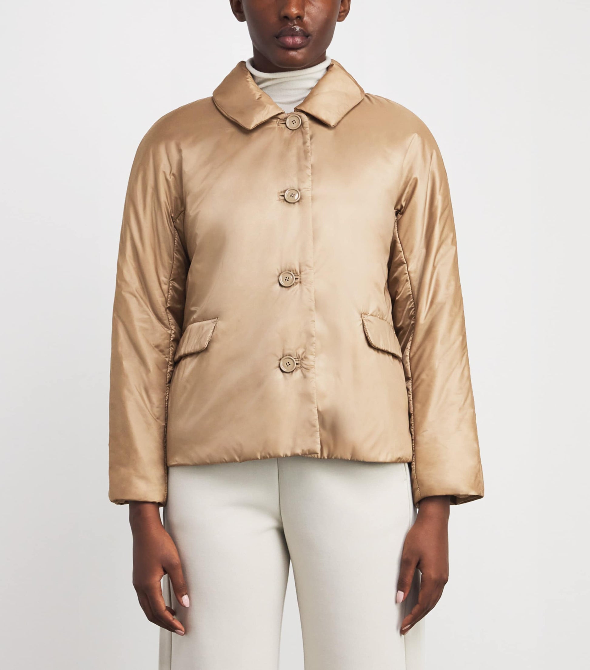 Beige The Cube Collared Jacket