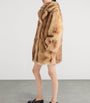 Neutral Shearling Caban Jacket