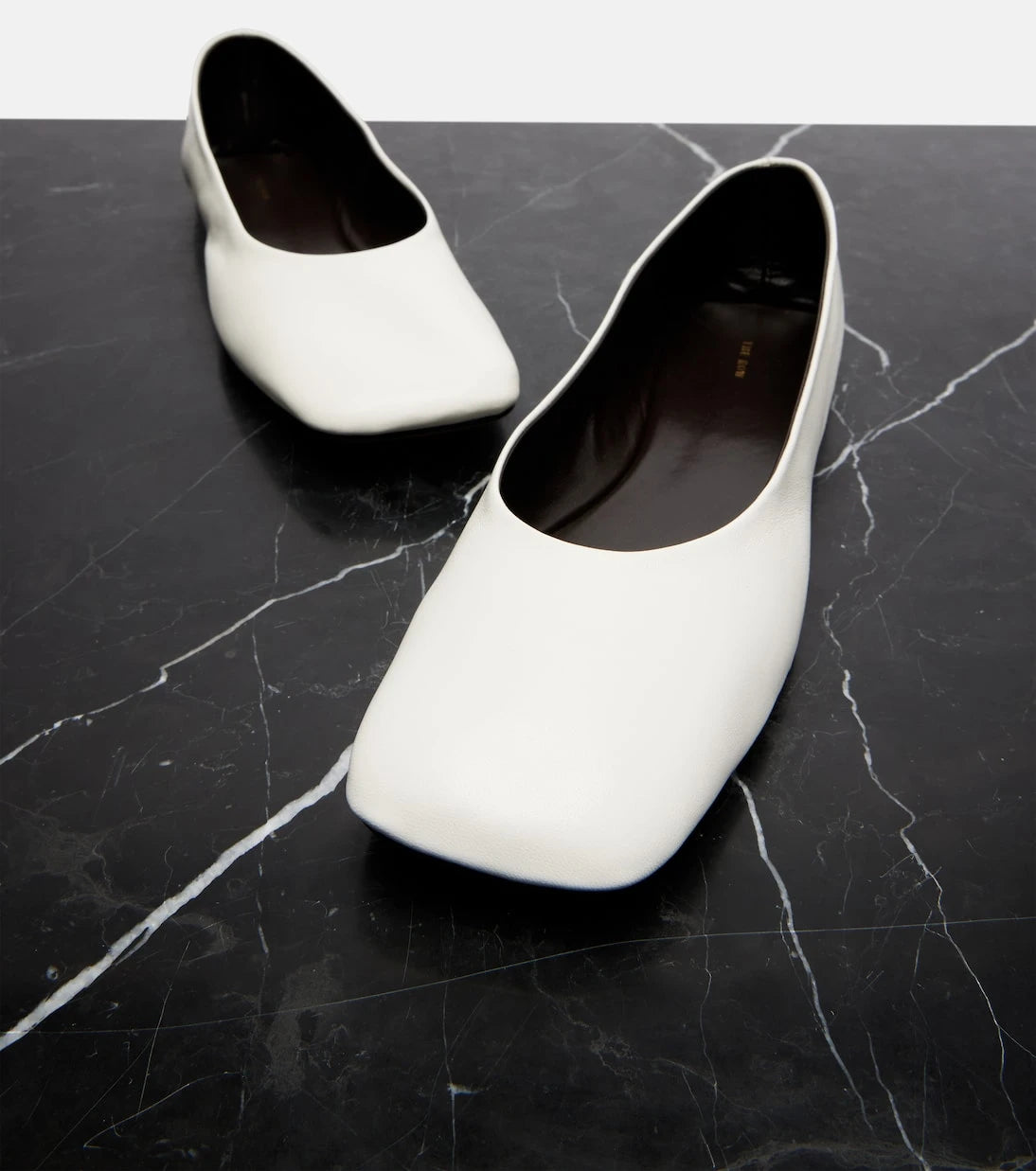 The Row - Square leather ballet flats