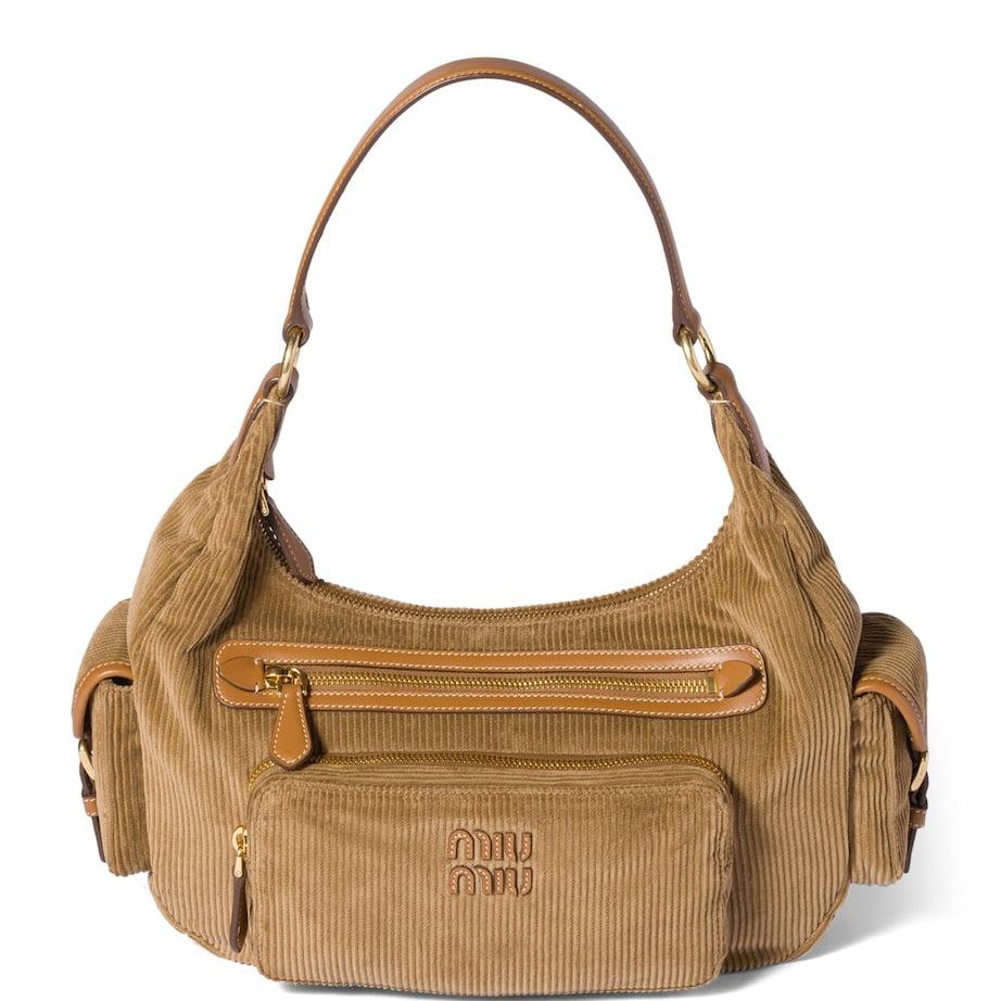 Corduroy Pocket Shoulder Bag