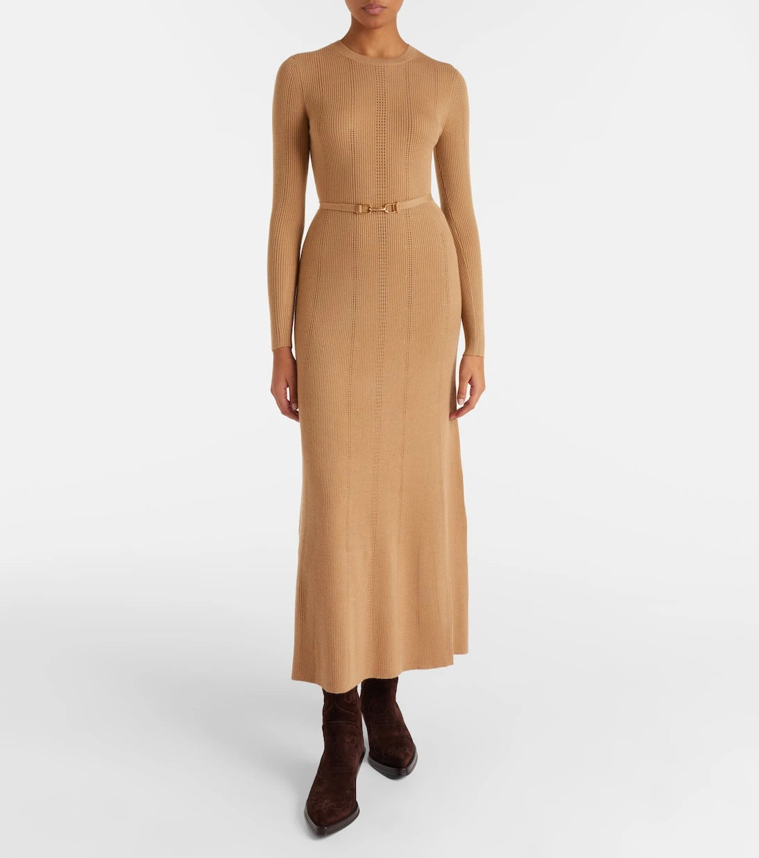 Gabriela Hearst - Imagene belted wool midi dress