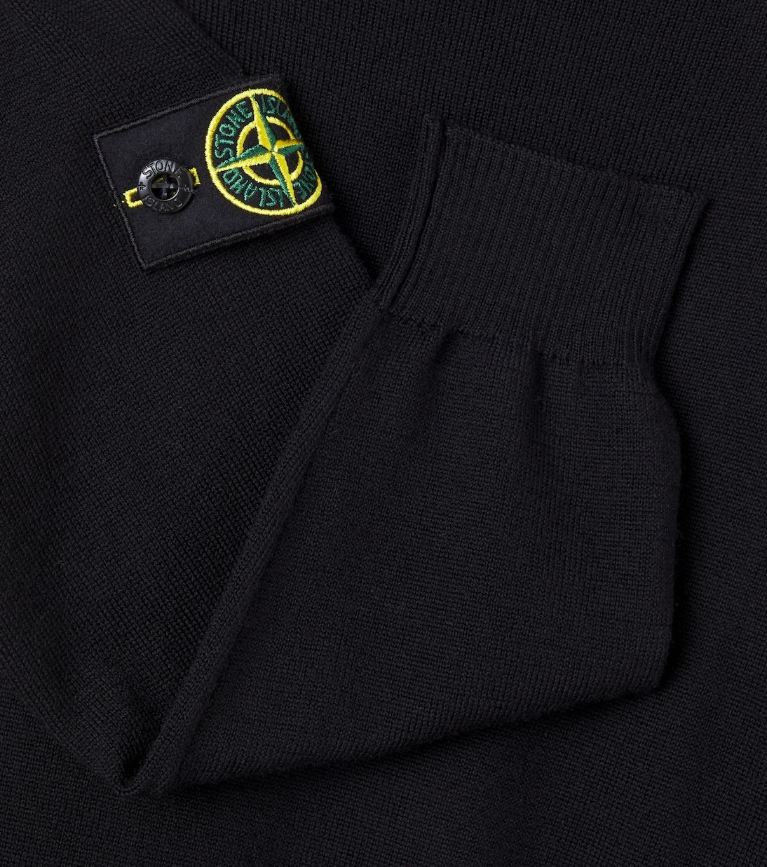 Stone Island Junior - كنزة صوف تورتلنيك بشعار البوصلة