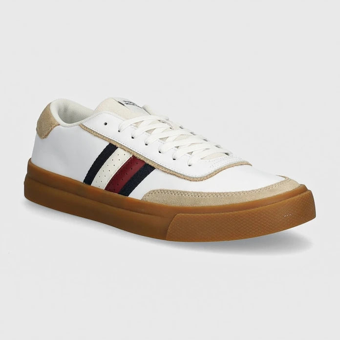 Кожени маратонки Tommy Hilfiger TH CUPSET 1A2 LTH MIX