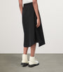 LOEWE Black Wool-Blend Asymmetric Skirt
