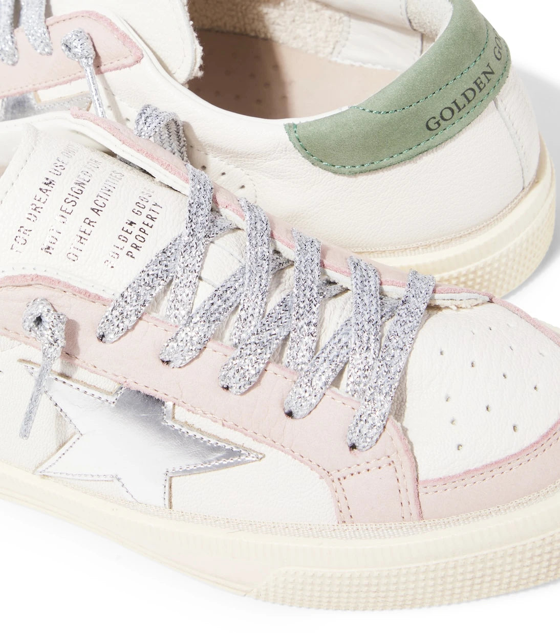 Golden Goose Kids - حذاء رياضي May جلد