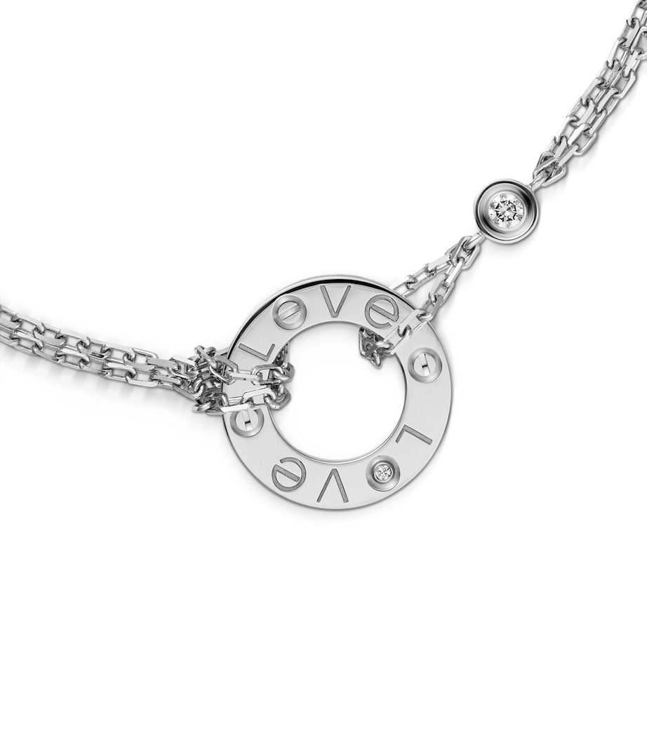 Cartier White Gold and Diamond LOVE Chain Bracelet