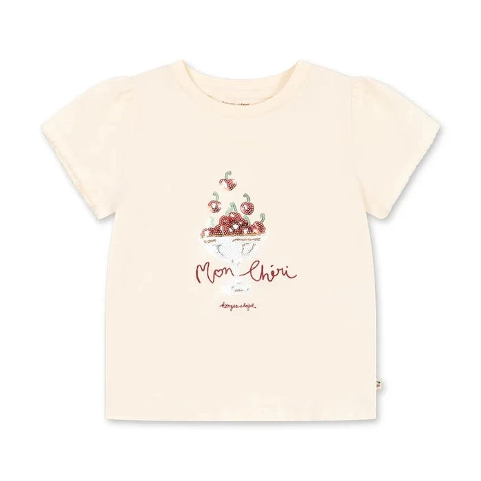 Konges Sløjd pamuklu çocuk tişörtü FAMO PUFF TEE GOTS