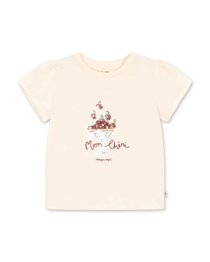 Konges Sløjd pamuklu çocuk tişörtü FAMO PUFF TEE GOTS