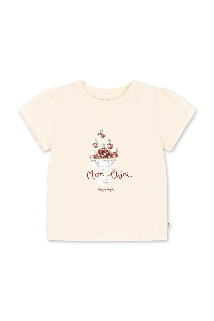 Konges Sløjd pamuklu çocuk tişörtü FAMO PUFF TEE GOTS