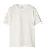 Ivory Cotton Stripe-Trim EKD T-Shirt