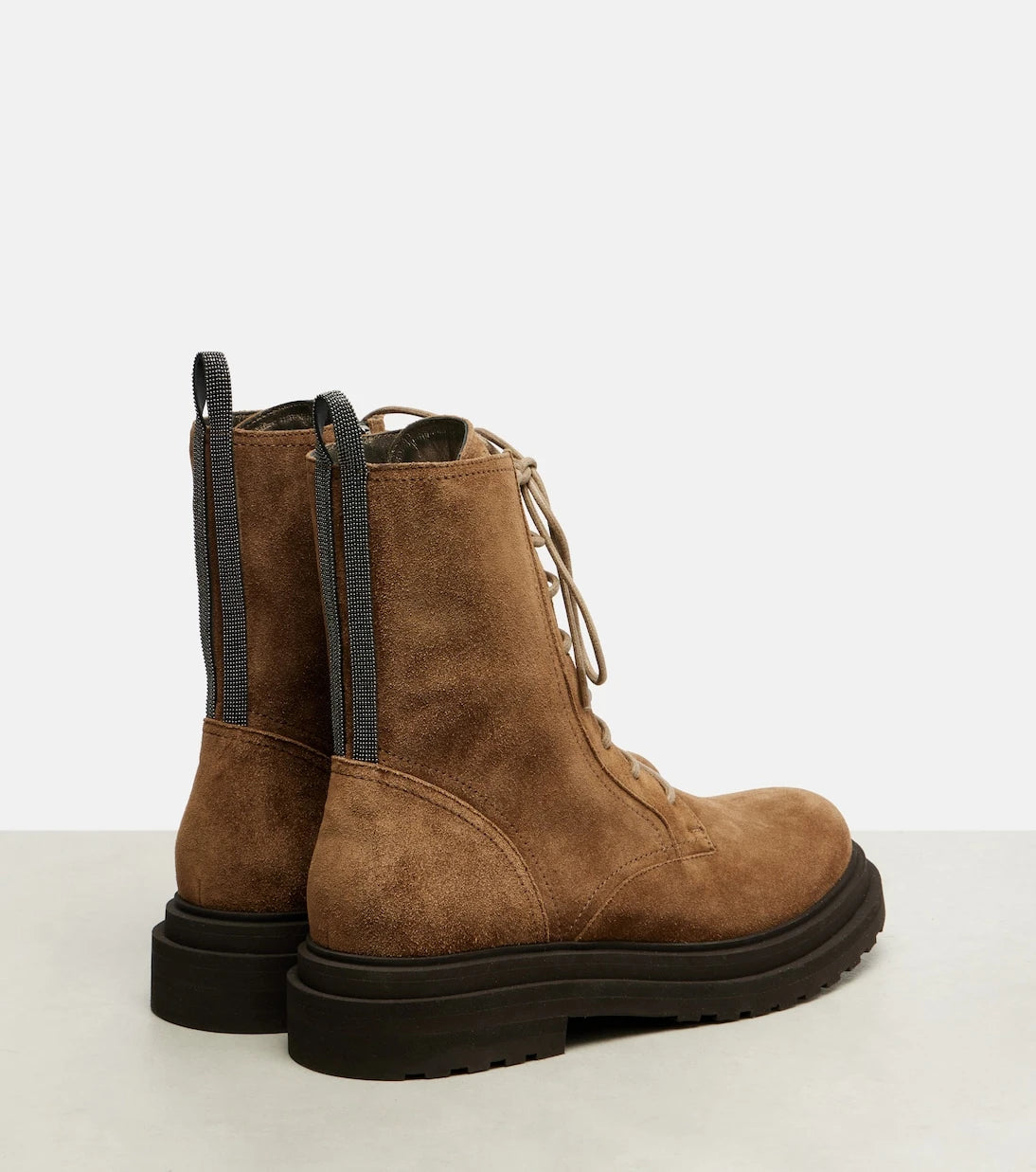 Brunello Cucinelli - Suede combat boots