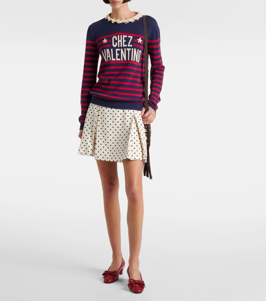 Valentino - Chez Valentino striped cotton sweater