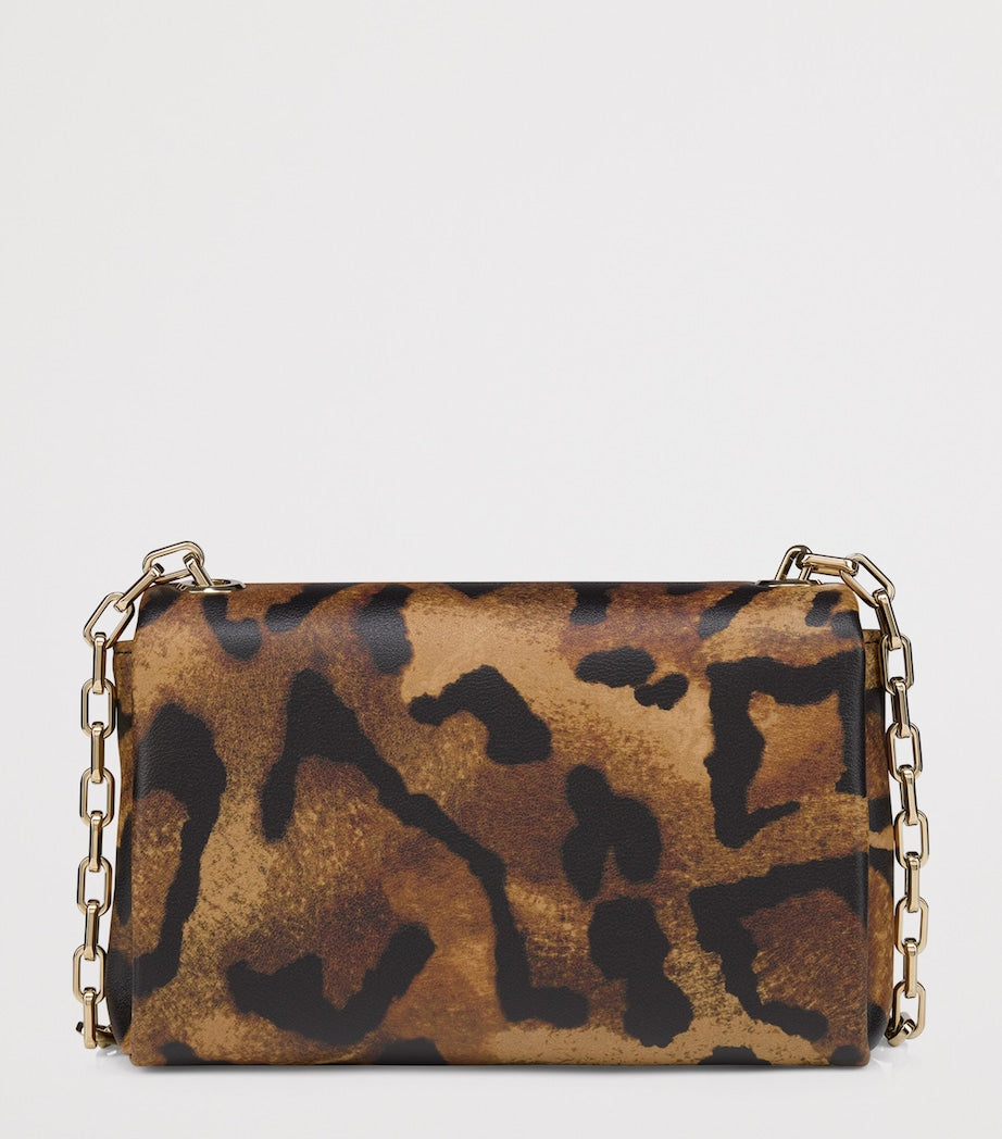 Brown Loubi54 Pony Hair Clutch Bag