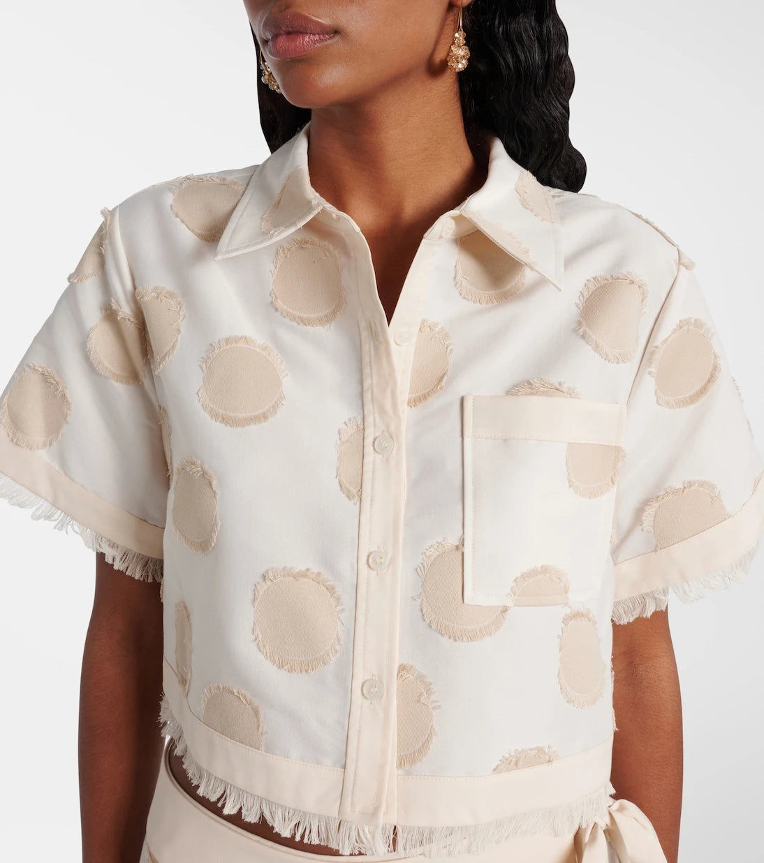 Simkhai - Topanga polka-dot crop top