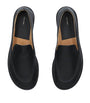 Black Canal Leather Loafers