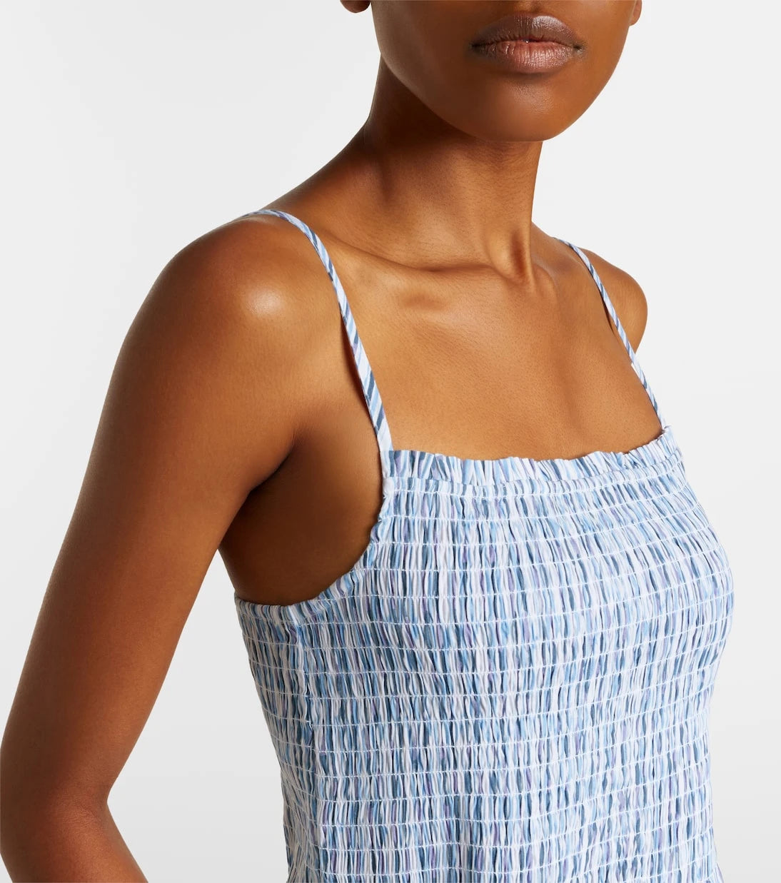 Velvet - Senara striped cotton-blend maxi dress