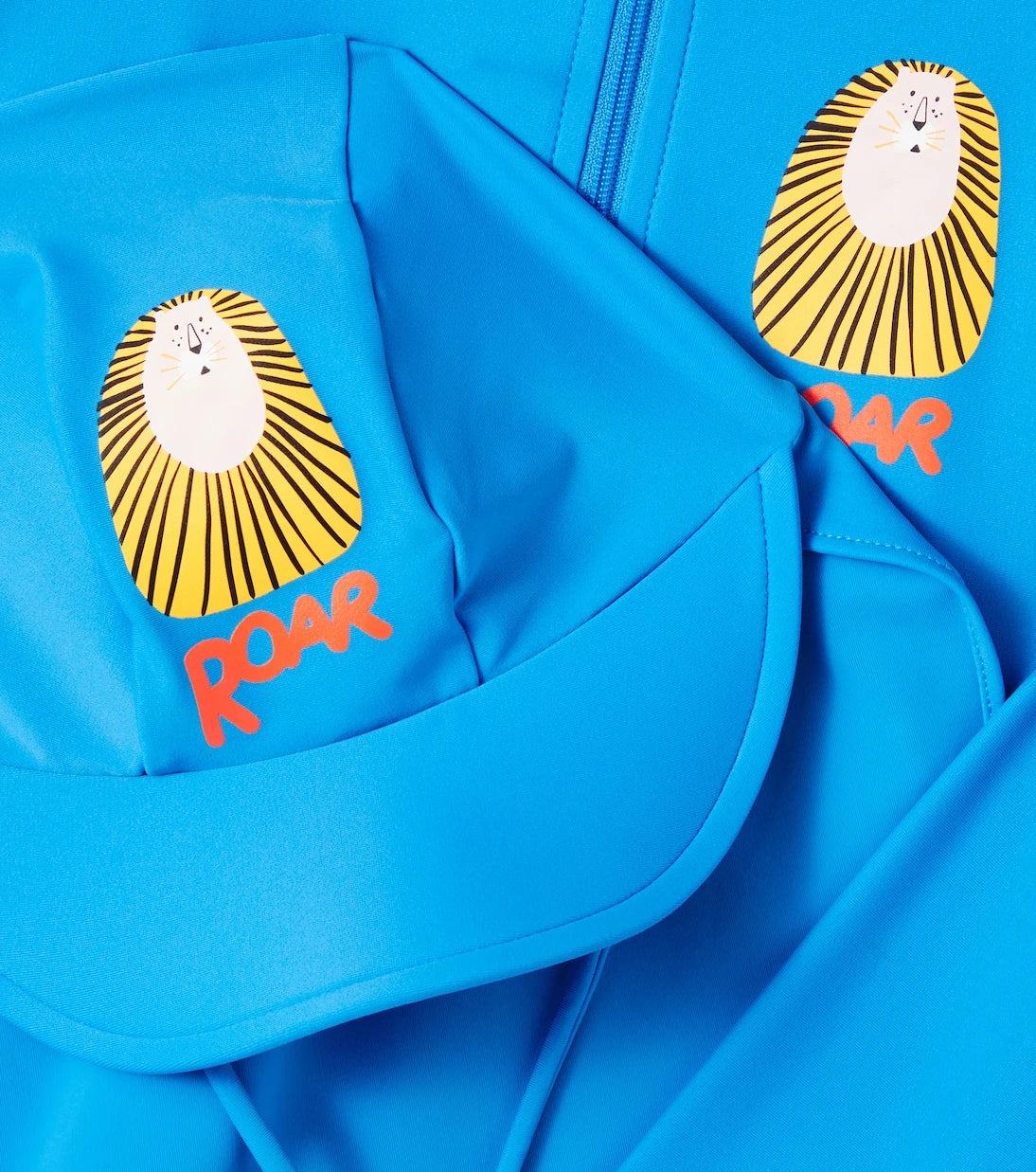 Jellymallow - Lion rashguard swimsuit and sunhat set