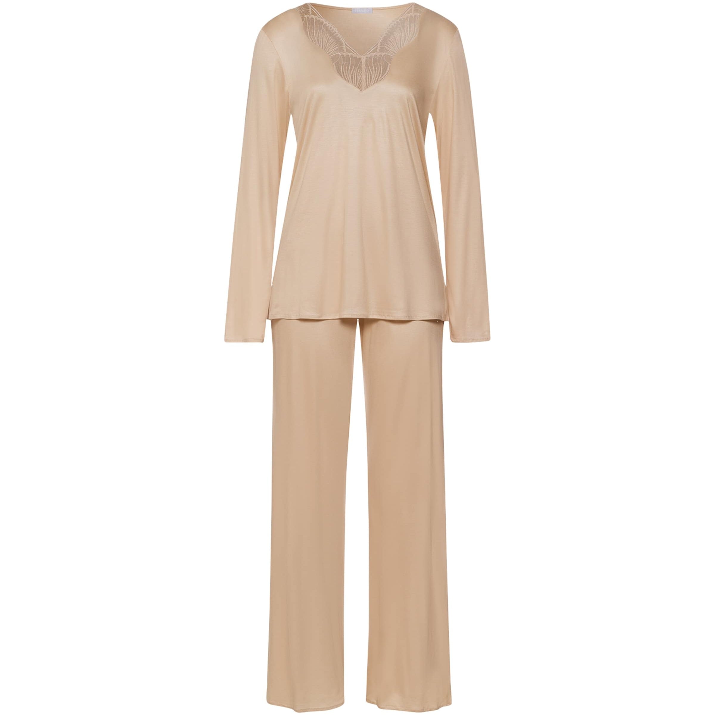 Lace-Trim Long-Sleeve Pyjamas