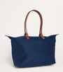Harrods Navy Medium Nylon Tote Bag