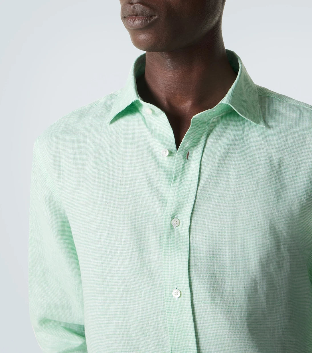 Ralph Lauren Purple Label - Checked linen shirt