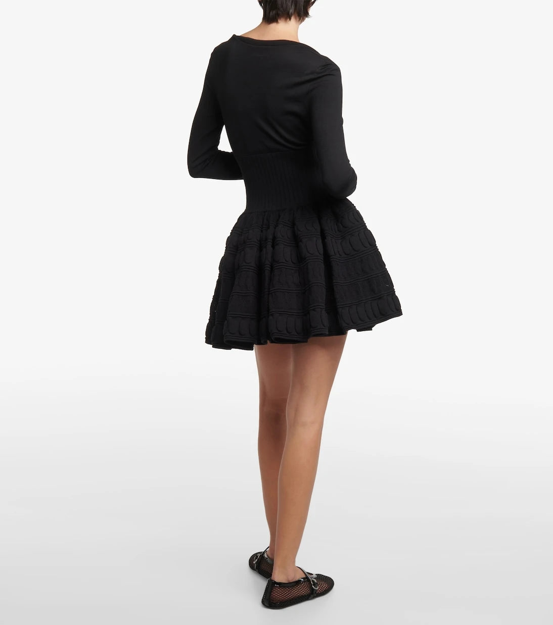 Alaïa - Crinoline wool-blend minidress