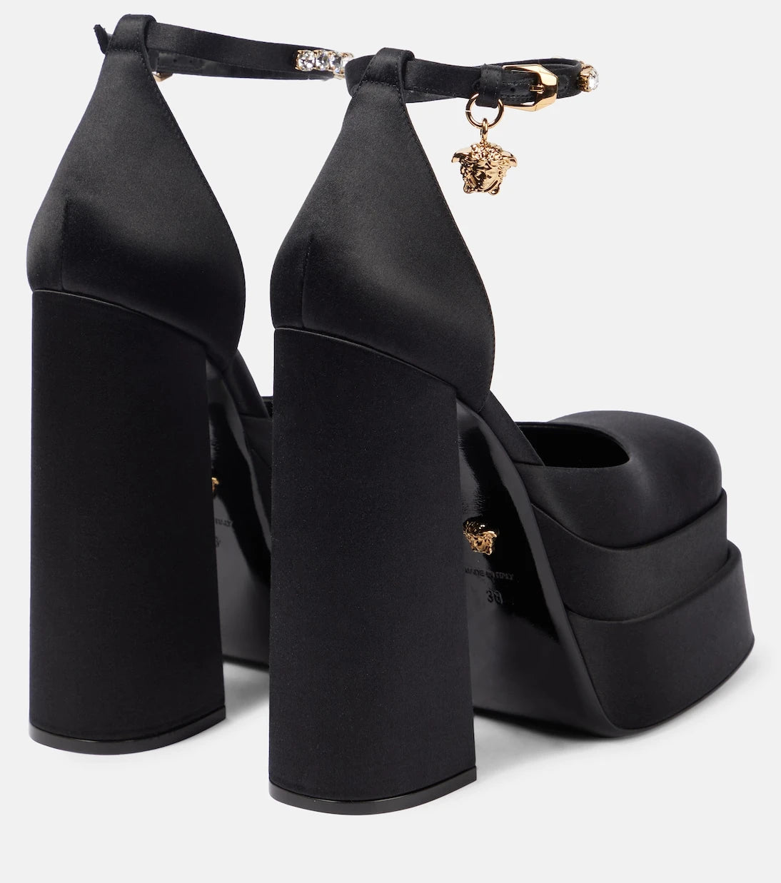 Versace - Medusa Aevitas saten platform topuklu ayakkabı