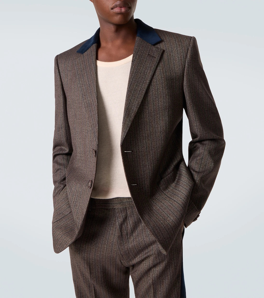 Wales Bonner - Alto pinstripe wool-blend blazer