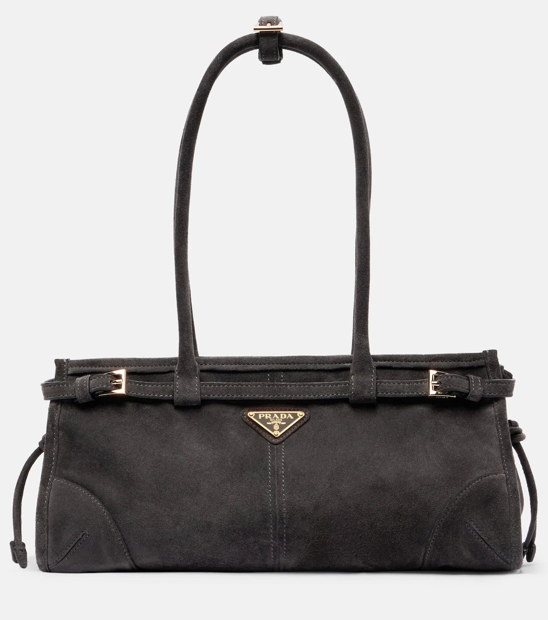 Prada - Prada Bonnie Medium suede shoulder bag