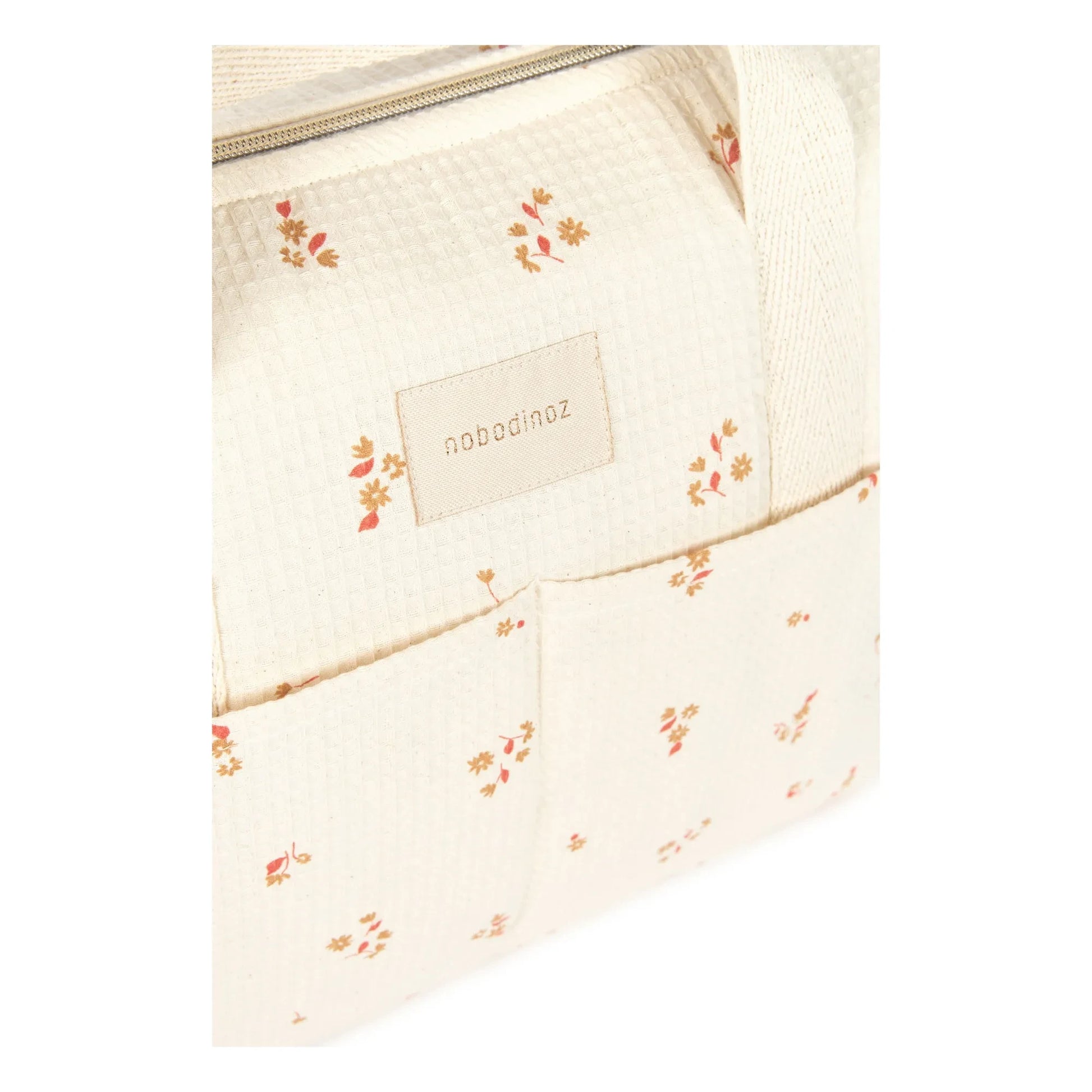Nobodinoz - Gala Opera lily waterproof diaper bag | Ecru