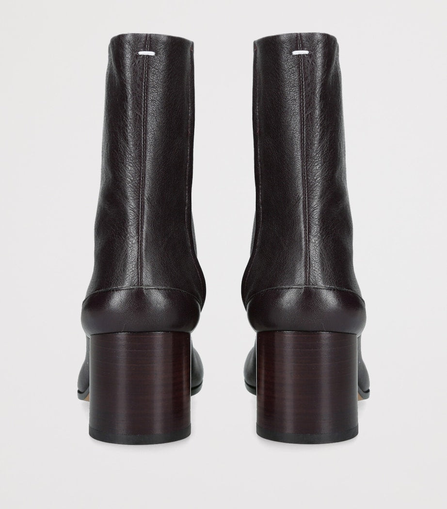 Maison Margiela Burgundy Leather Tabi Boots 60