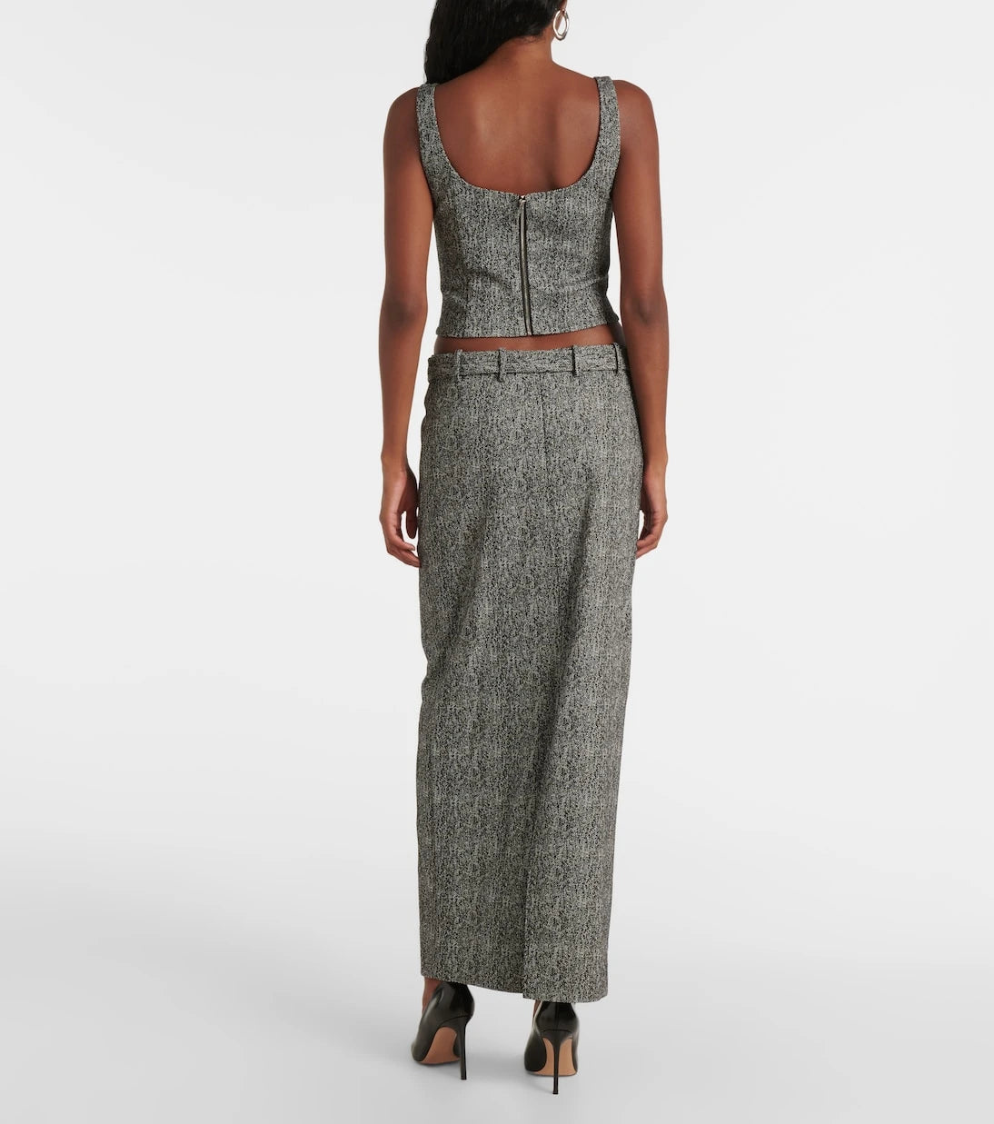 Staud - Murray herringbone maxi skirt