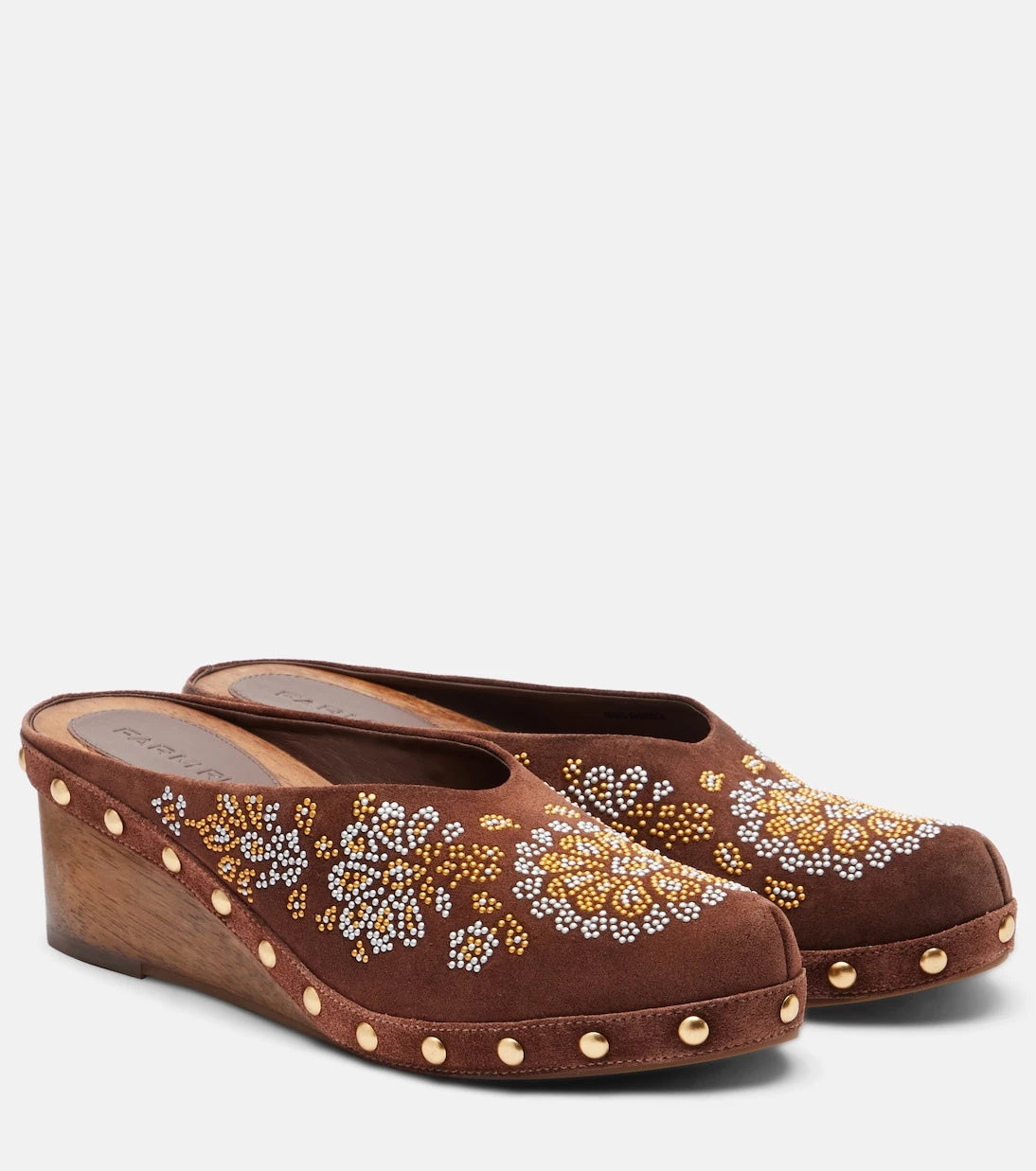 Farm Rio - Floral suede clogs