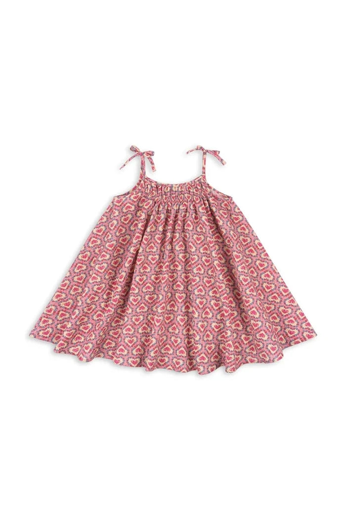 Konges Sløjd pamuklu yaz elbisesi VIVIAN STRAP DRESS GOTS