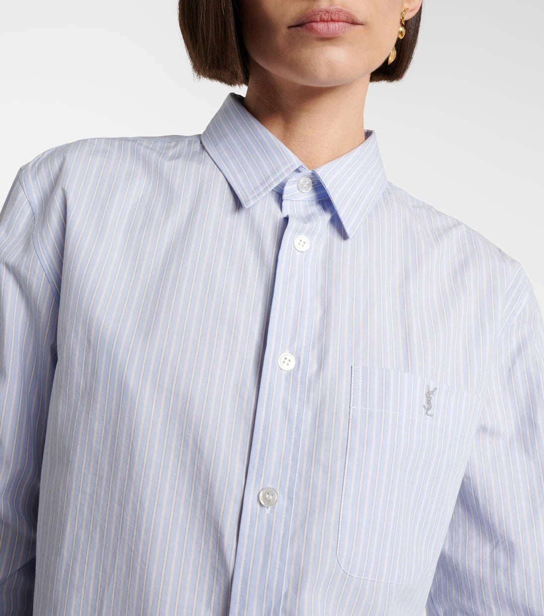 Saint Laurent - Striped cotton poplin shirt