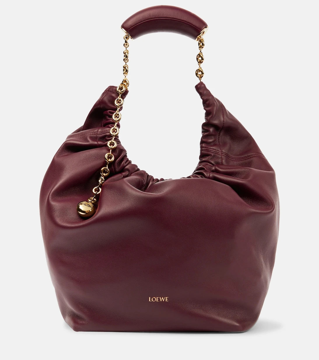 Loewe - حقيبة كتف Squeeze متوسطة من الجلد