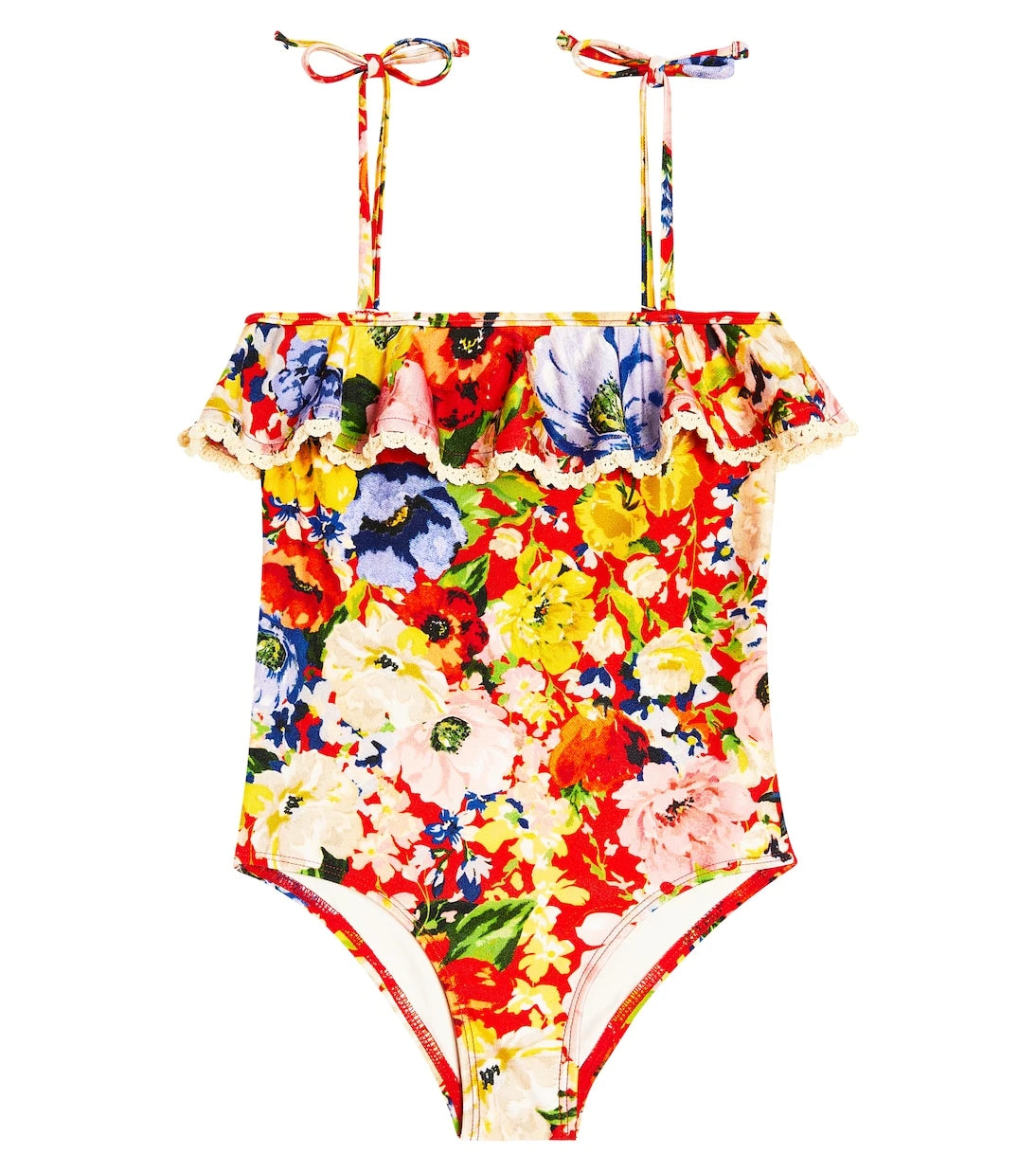 Zimmermann Kids - Alight ruffled floral swimsuit