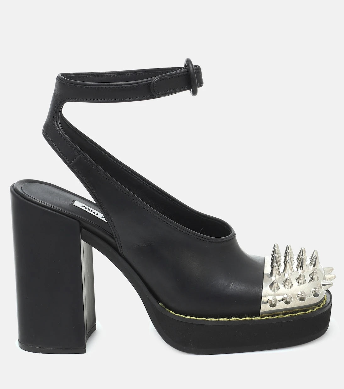 Miu Miu - Studded leather platform pumps